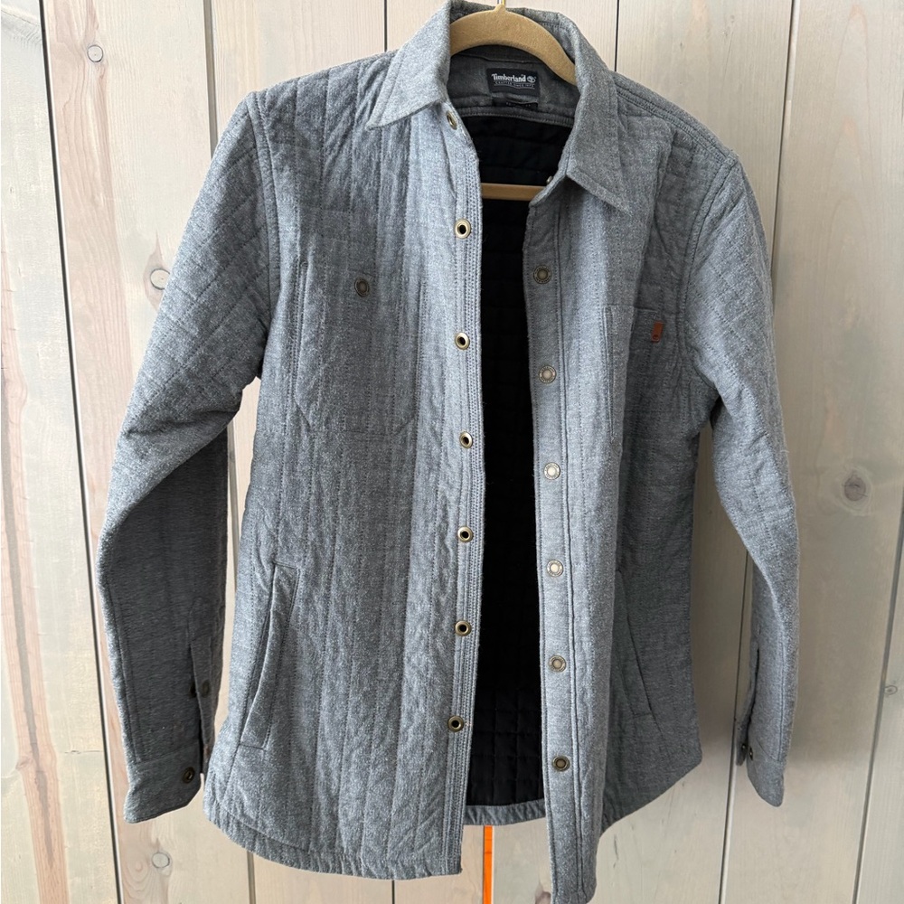Timberland Men's Gray Quilted Shacket